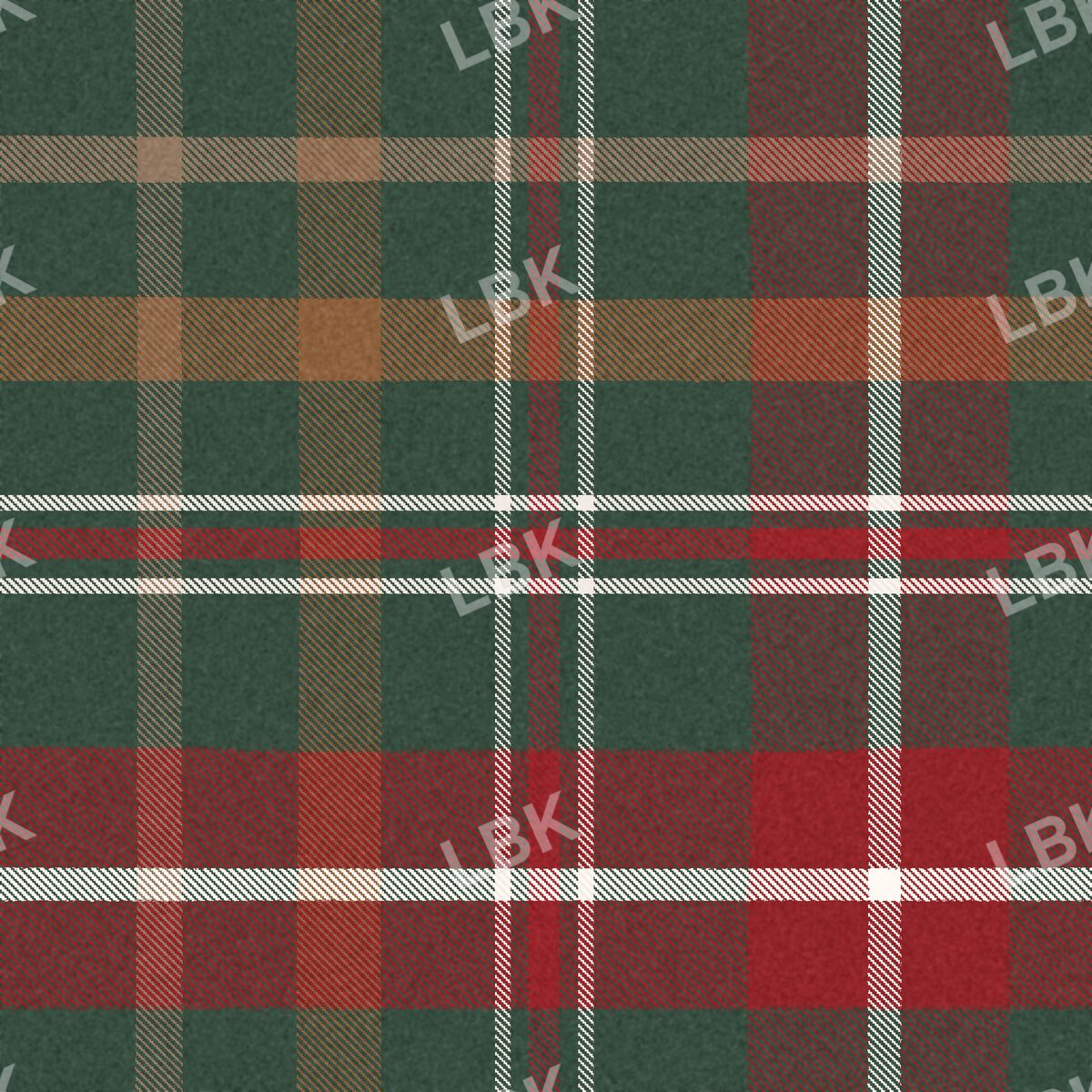 Pine green holiday plaid