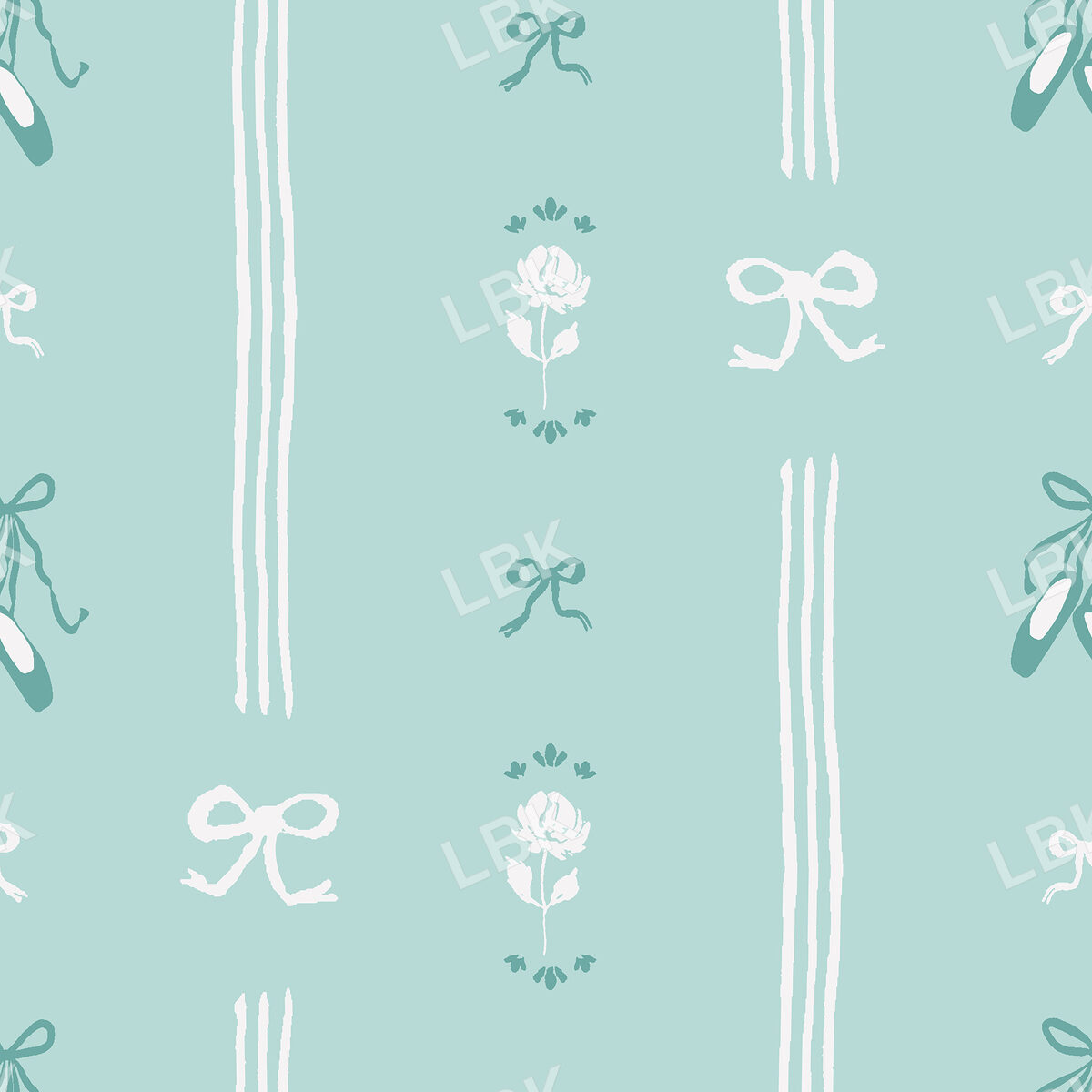Ballet Slippers on Blue 6