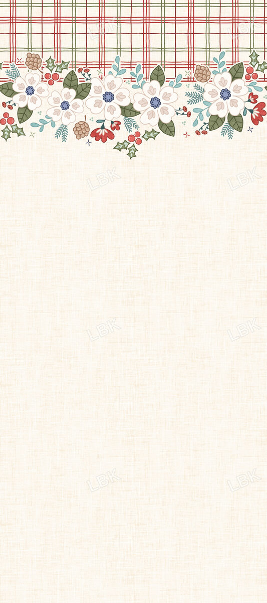 Ski Club Border- Single- Floral