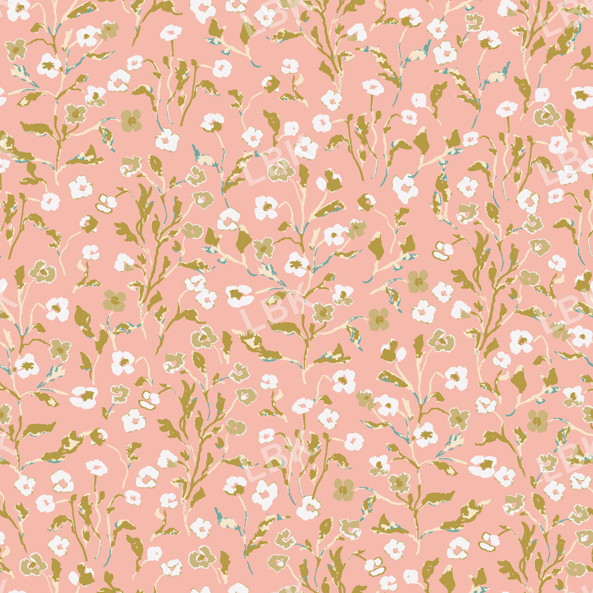 Ballet Tiny Florals on Pink 10
