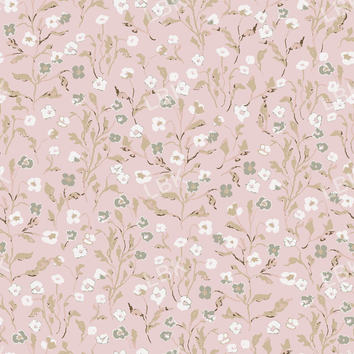 Tiny Floral Medley on Pink 10