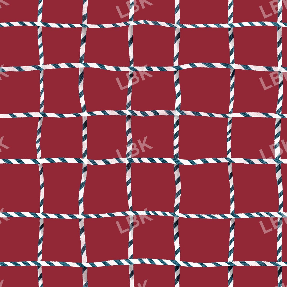Bakers twine striped gingham plaid vintage red teal