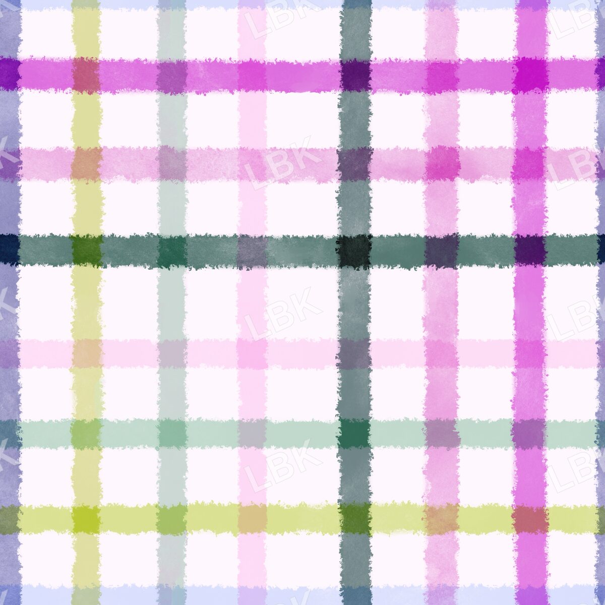Heartful hues multiple color gingham plaid sweetheart light pink