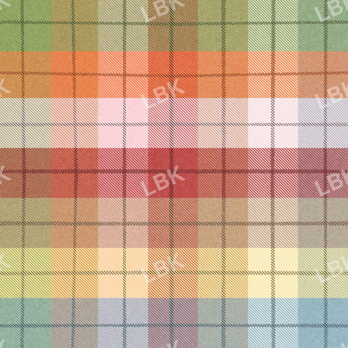 Bright plaid pink multicolor with dark linework