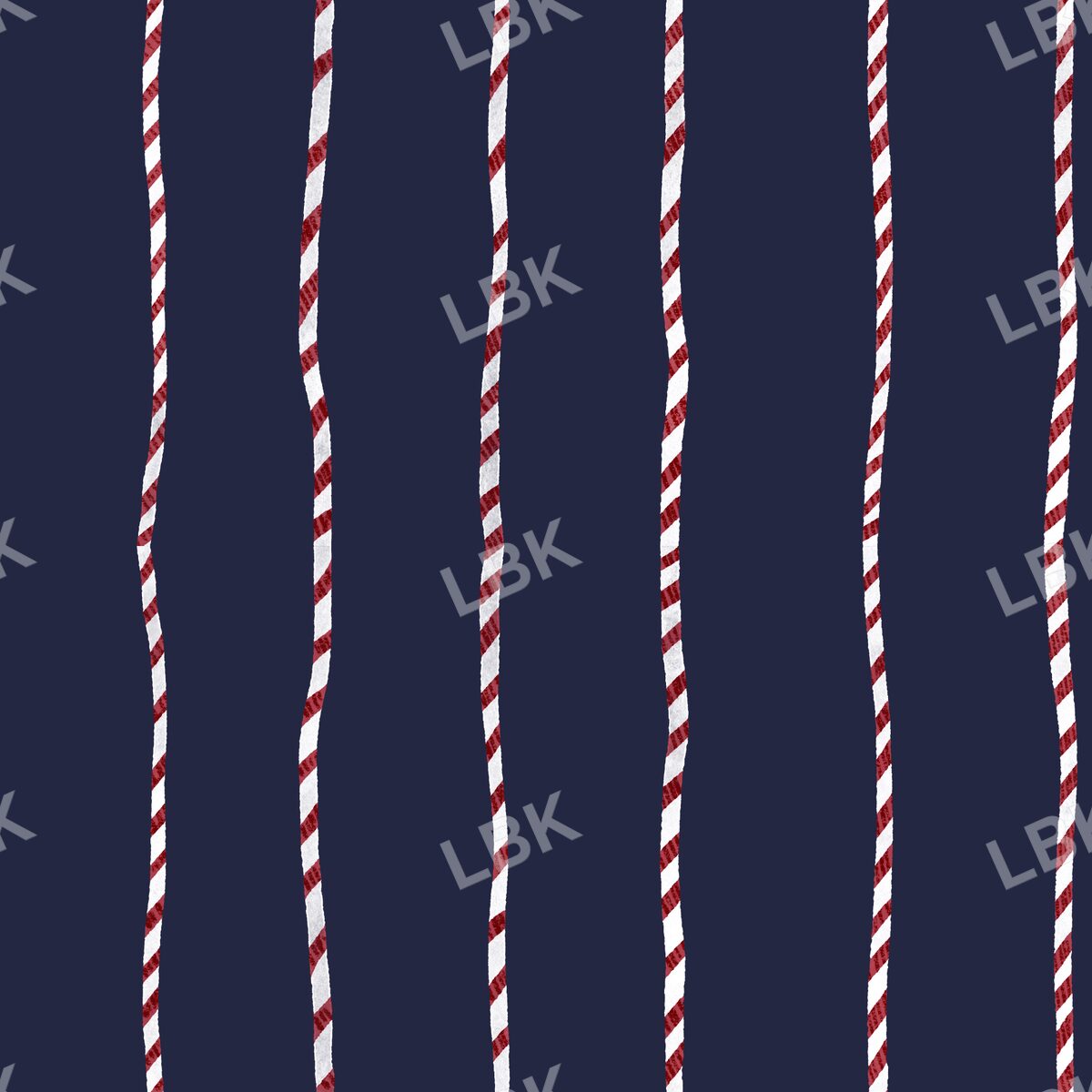 Bakers Twine stripe navy blue vintage red