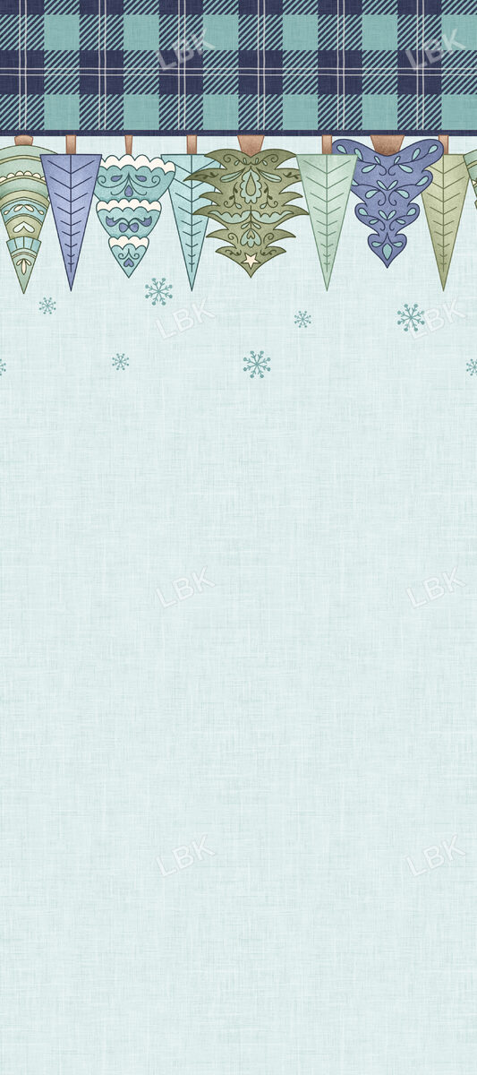 Ski Club Border- Single- Forest