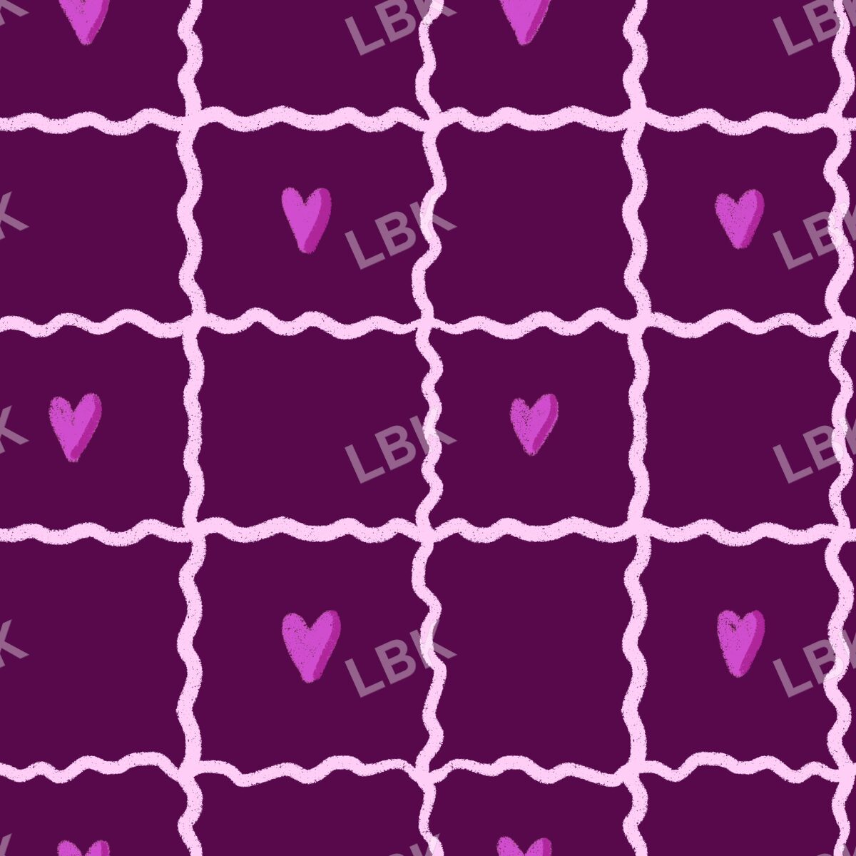 Sweetheart Rick Rack plaid cabernet