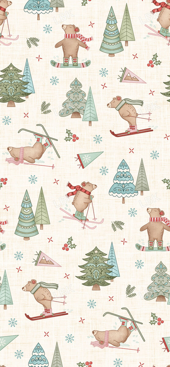 Ski Club Bears GIRLY Cream