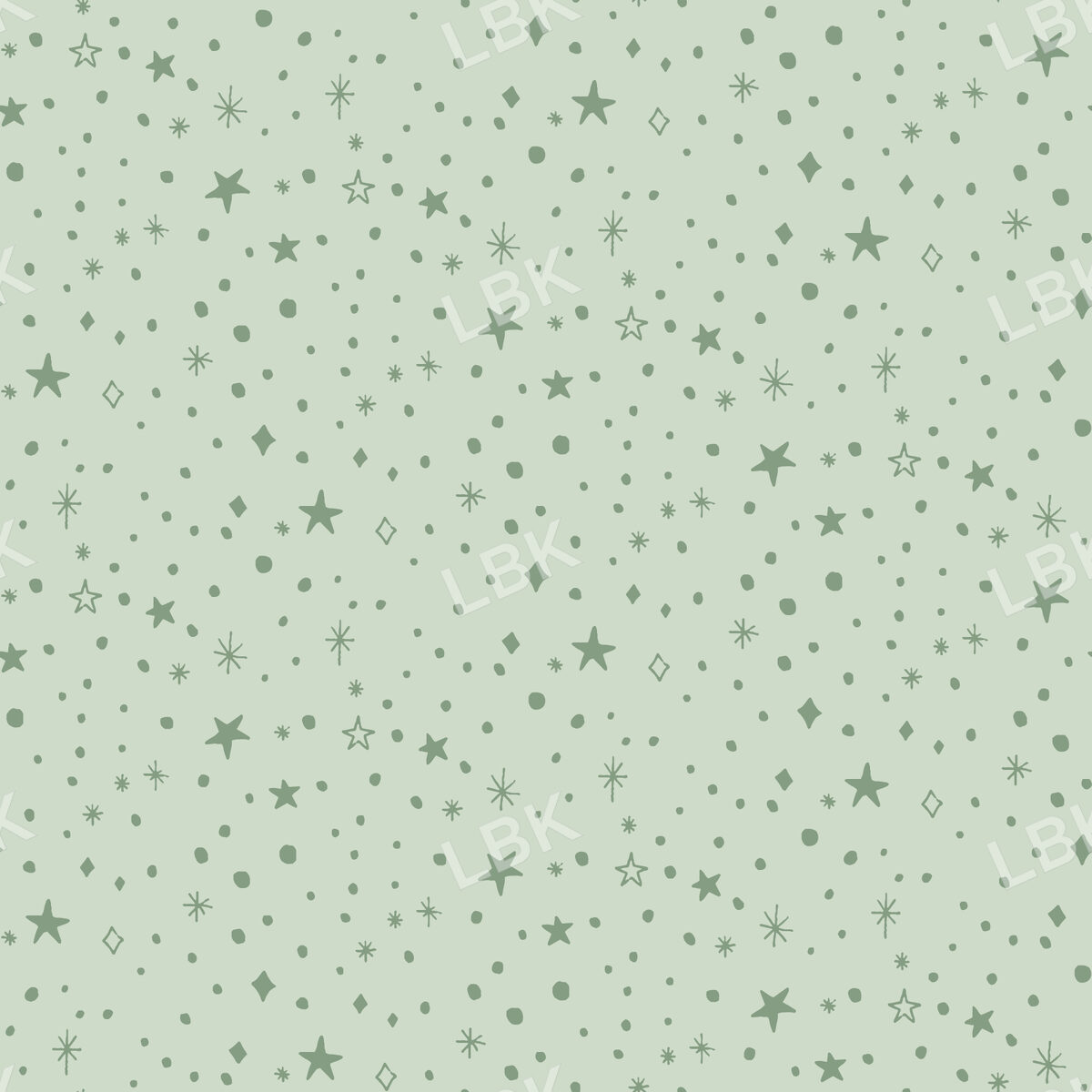 Christmas stars - light green