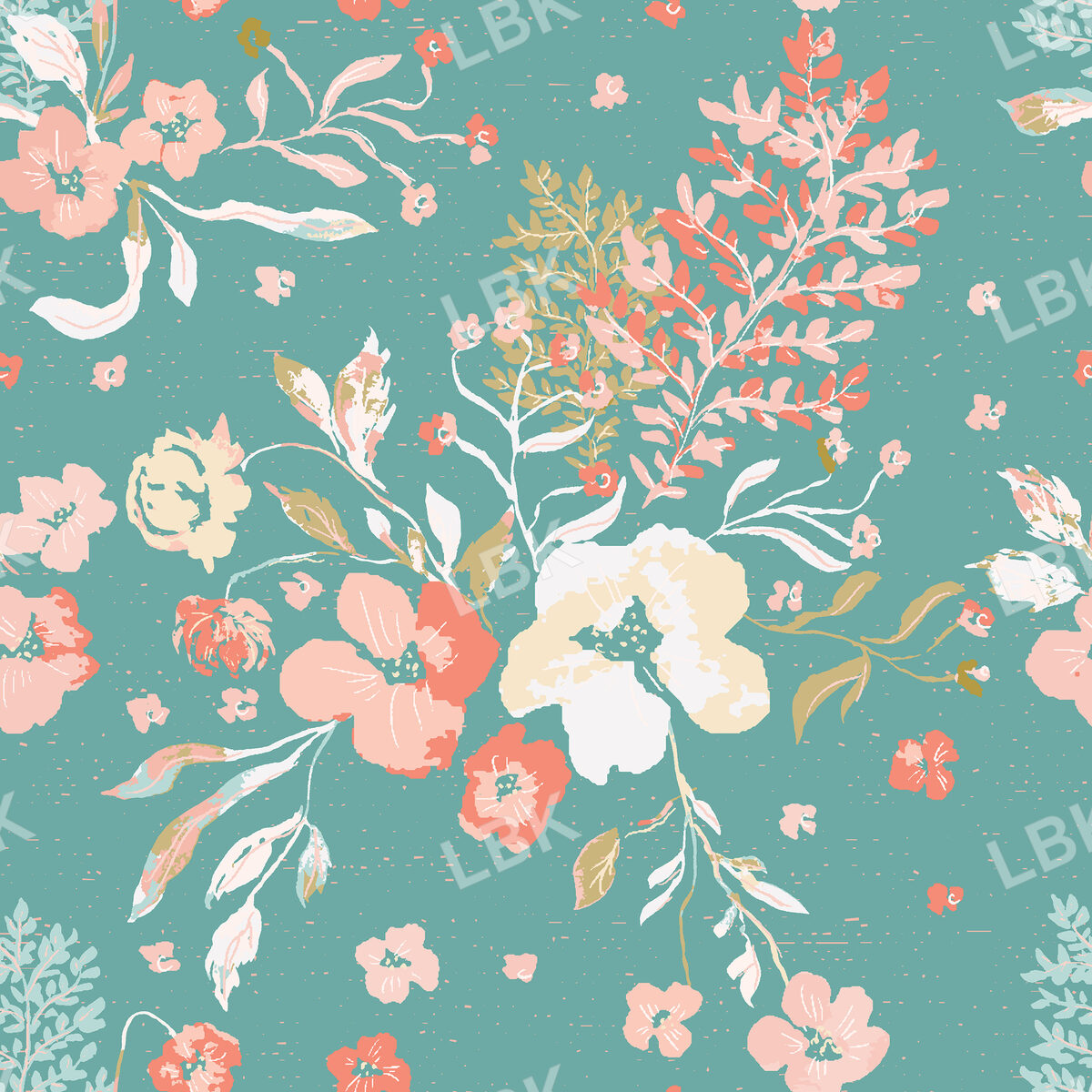 Ballet Bouquet on Turquoise 8