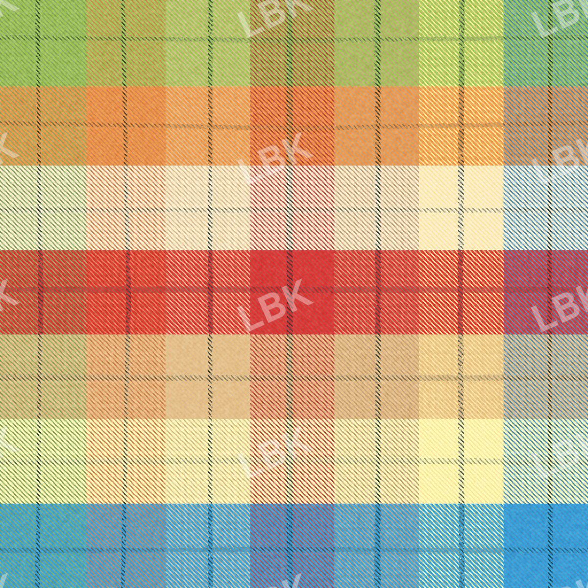 Bright multicolor plaid bright blue with linework