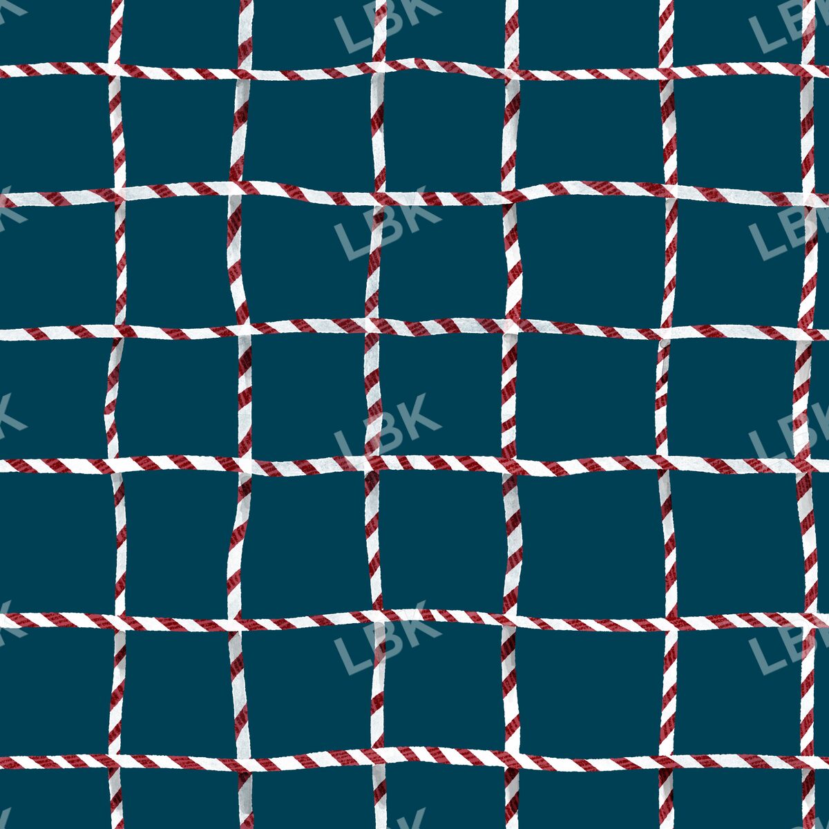 Bakers twine gingham plaid teal and vintage red