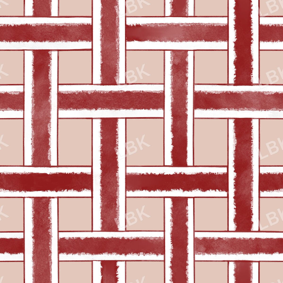 Watercolor woven plaid tan