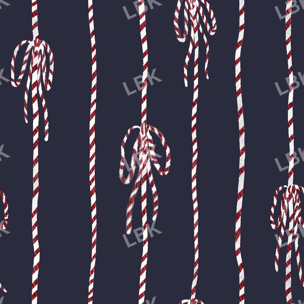 Bakers twine bow stripe soft navy and vintage red