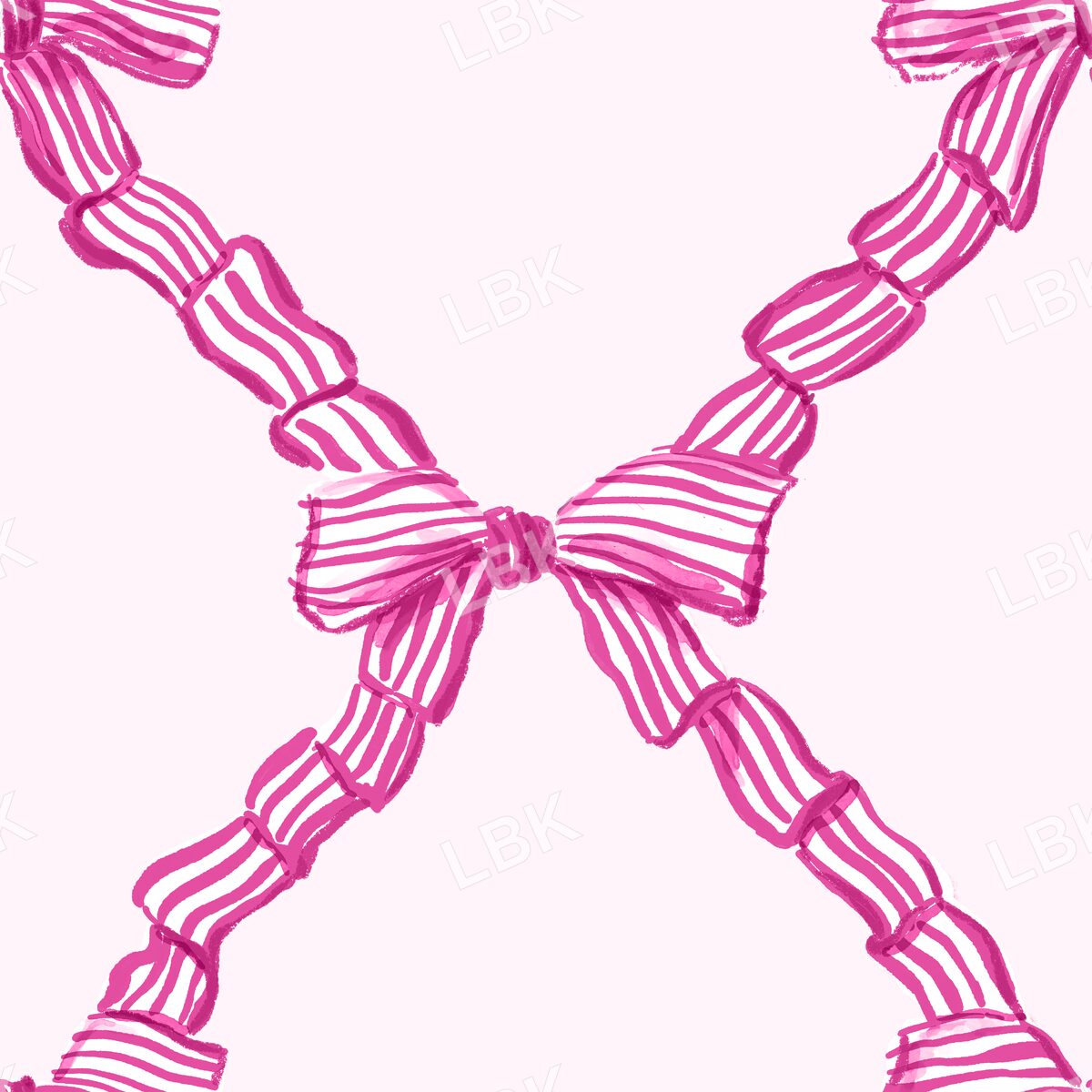 Striped ribbon bows light pink and dark pink