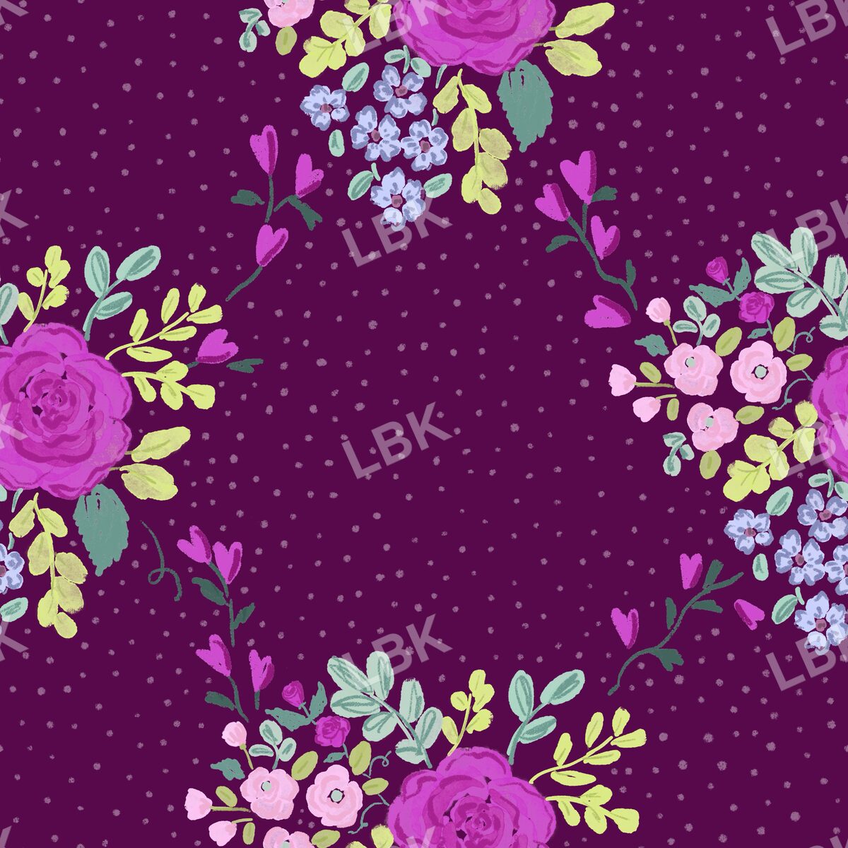 Sweetheart floral trellis cabernet kiss