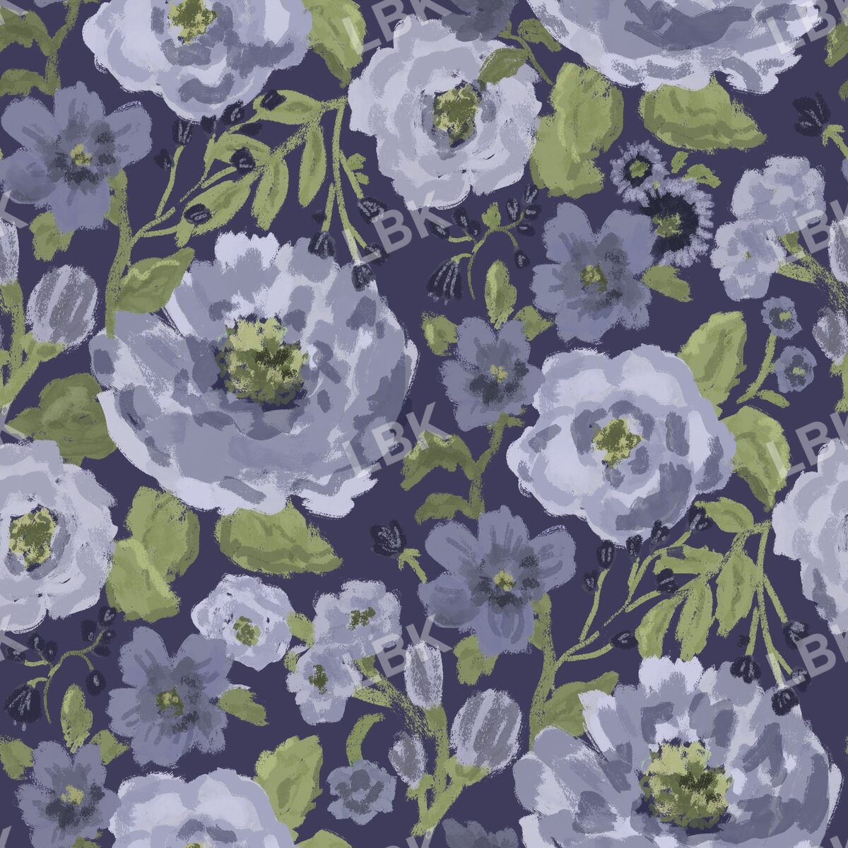 Winter Bloom - dark and dusty purple