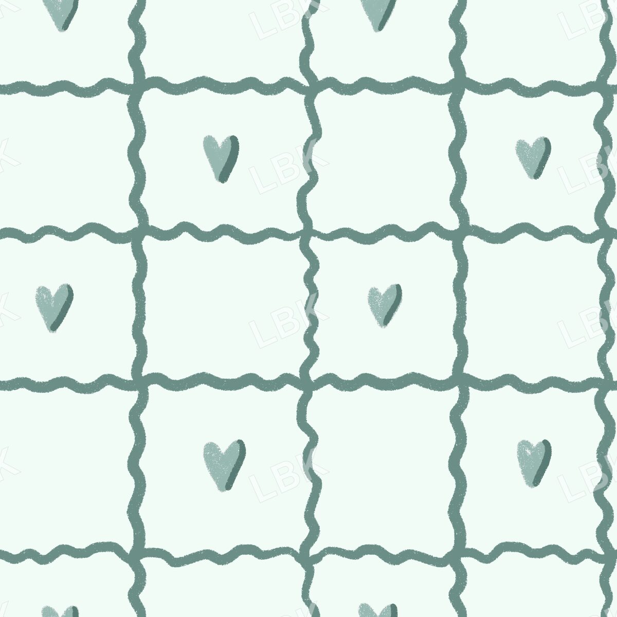 Sweet heart Rick rack mint green