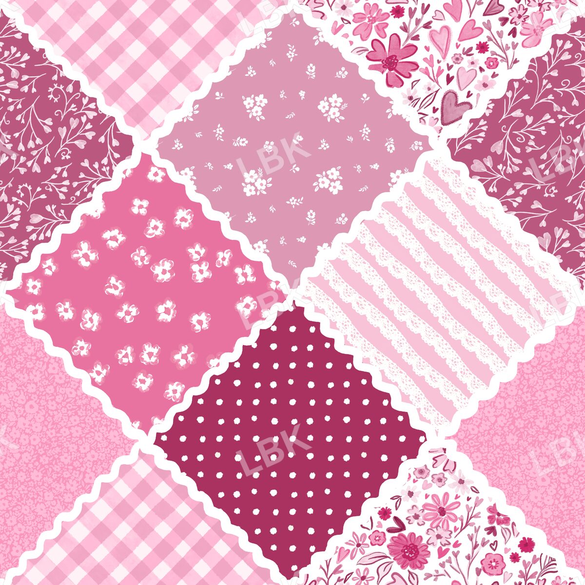 Love grows rick rack patchwork