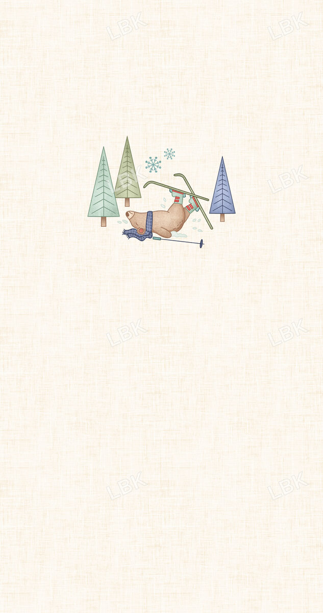 Ski Club Panel- Wipe Out Bear