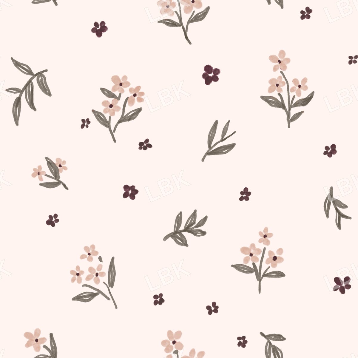 Cottage tossed bouquet beige