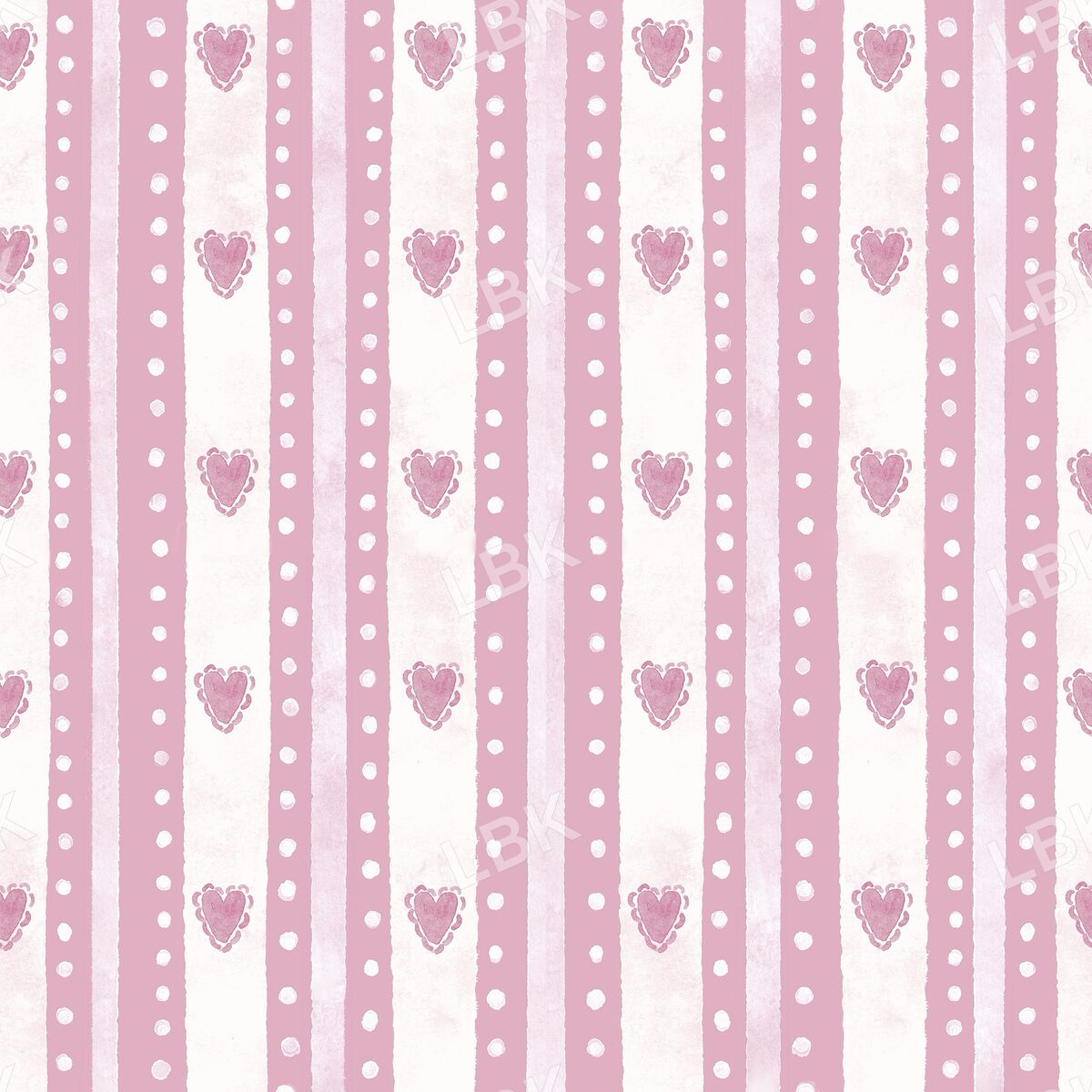 Heart dot stripe mauve pink