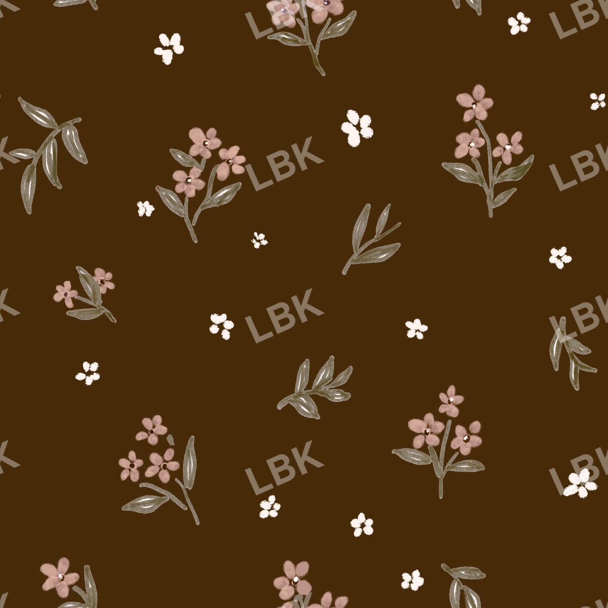 Cottage tossed bouquet dark brown