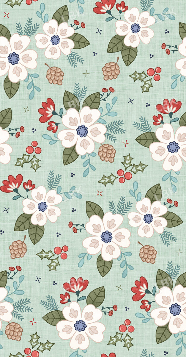 Ski Club Floral Mint